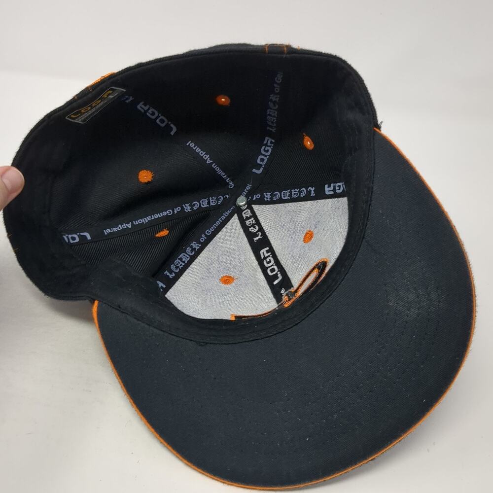 Sf Fitted Baseball Cap Solid Black Large Embroide… - image 7